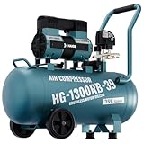 HAIGE (ハイガー) コンプレッサー 静音 高吐出量 メンテナンスフリー オイルフリー HG-1300RB-30 (30L) /HG-1300RB-39 (39L) 39L
