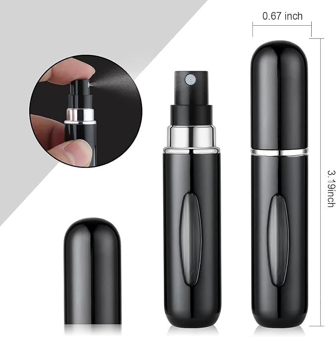 5PCS Cologne Travel Bottle, Perfume Travel Refillable, Perfume Atomizer, Mini Spray Bottle and Small Cologne Sprayer for Daily Use2
