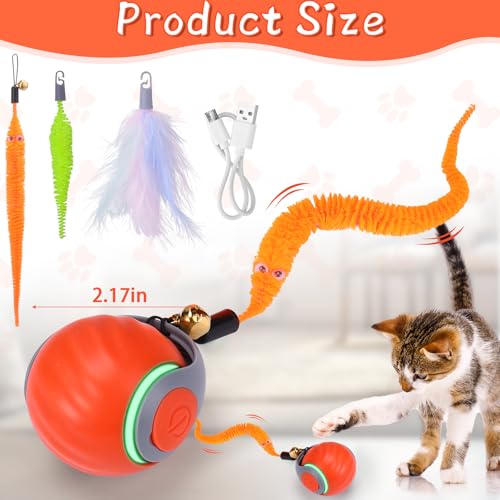 image for BABORUI Interactive Cat Toy Ball - Automatic Interactive Cat Toys for 
