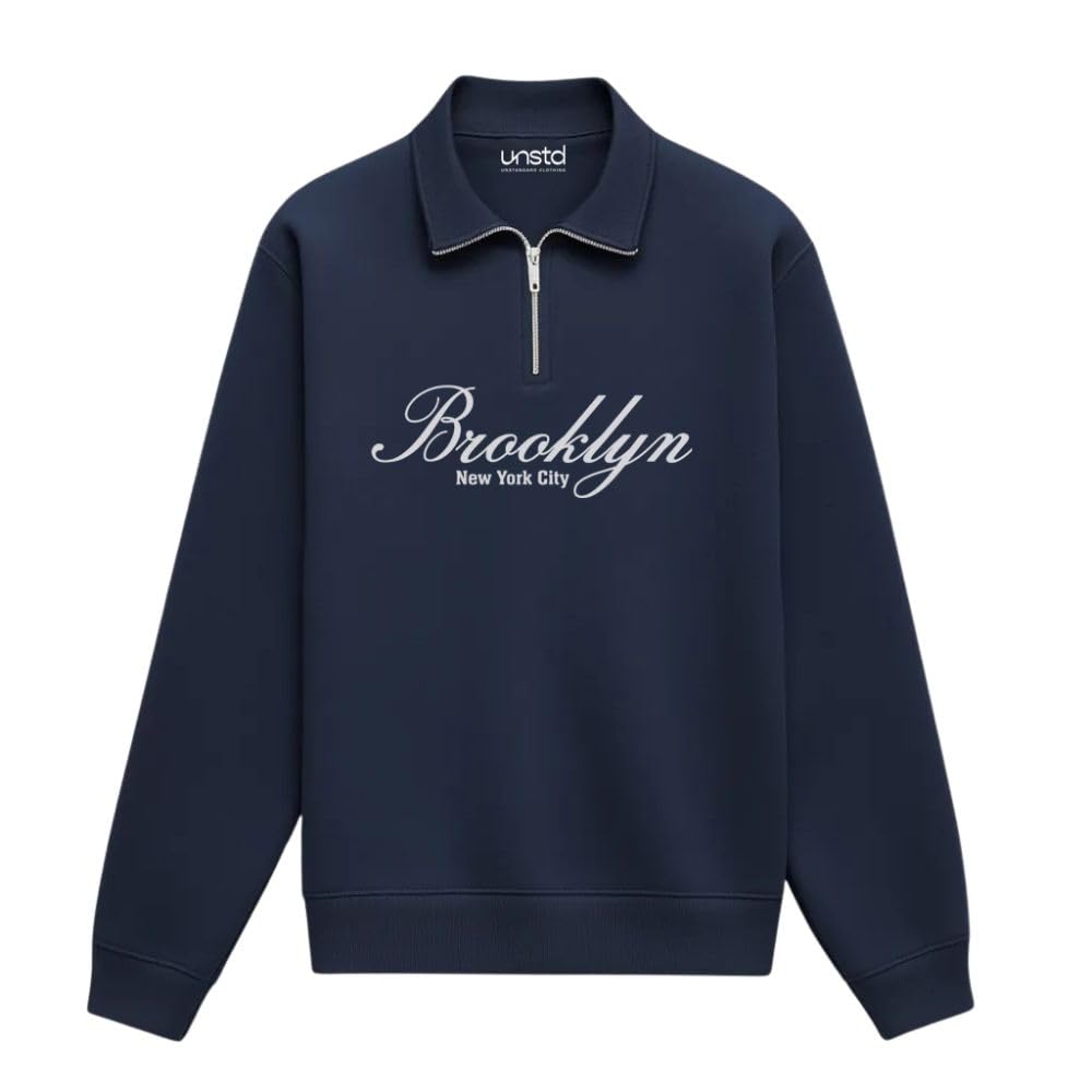 unstd men plus size zipper sweatshirt | pure cotton quarter zip winter wear for big size men (3xl–9xl)