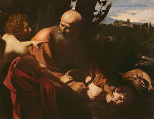 Tableaux sur toile Caravaggio Le Sacrifice d'Isaac | Impression d'art haut de gamme pour bureau