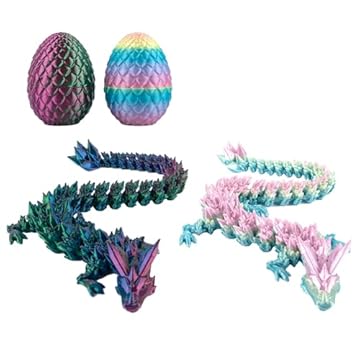 GWAWG Uova Di Drago, 2 Pezzi Dragon Egg, Uovo Stampato In 3D Con Serpente All'Interno, Casa Arredamento Giocattoli Scrivania Esecutivo, Per L'Autismo ADHD Bambini Adulti