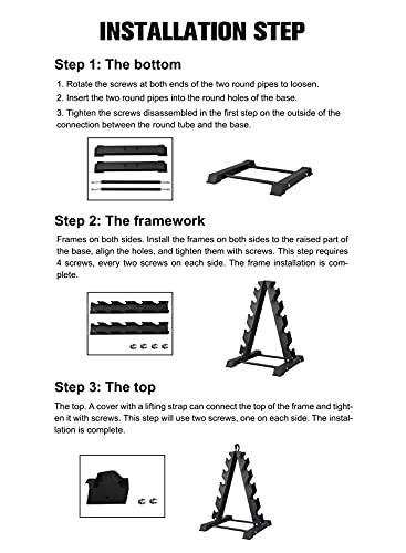 Pithage Dumbbell Rack For Home Gym, A Frame Dumbbell Rack Stand Only 600 Lbs Capacity Weight Rack For Home Gym, Vertical Black Steel Dumbbell Storage Holder Rack 5 Tier #TOP7