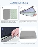KSIIA Orthopädisches Hundebett Grosse Hunde, Hundekissen 119x73x9cm, Hundematte Waschbar, Hundematratze Abnehmbar, Grau