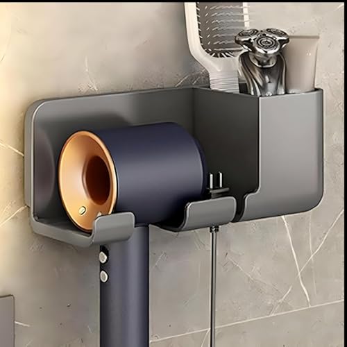 RADEYA Plastic Hair Dryer Wall Holder – Space-Saving Organizer for Hair Styling Tools (1 Piece)