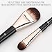 KINGMAS 2Pcs Flat Foundation Brush, Korean Makeup Brush, Tongue-Shape Concealer Contour Brush for Liquid Cream Blending