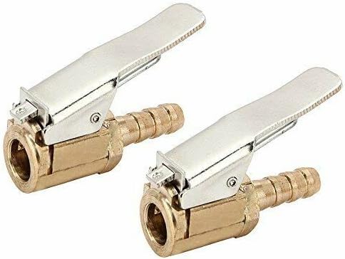 2 Pcs Replacement Part New 1/4" NPT Female Open Flow Straight Lock On Tire Chuck with Clip