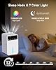 Deshumidificateur d air 1500ML, Déshumidificateur Portable, avec éclairage LED 7 couleurs, Dégivrage Automatique, Arrêt Automatique, Déshumidificateur Domestique