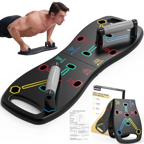 HOTWAVE Push Up Board, Portable Pushup Board for Men, Foldable Push-up Board, Multifunctional Push...