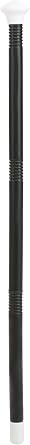 1920s Costume Dance Cane with Black Shaft & White Handle for Flapper, Gangster & Roaring Twenties Outfits