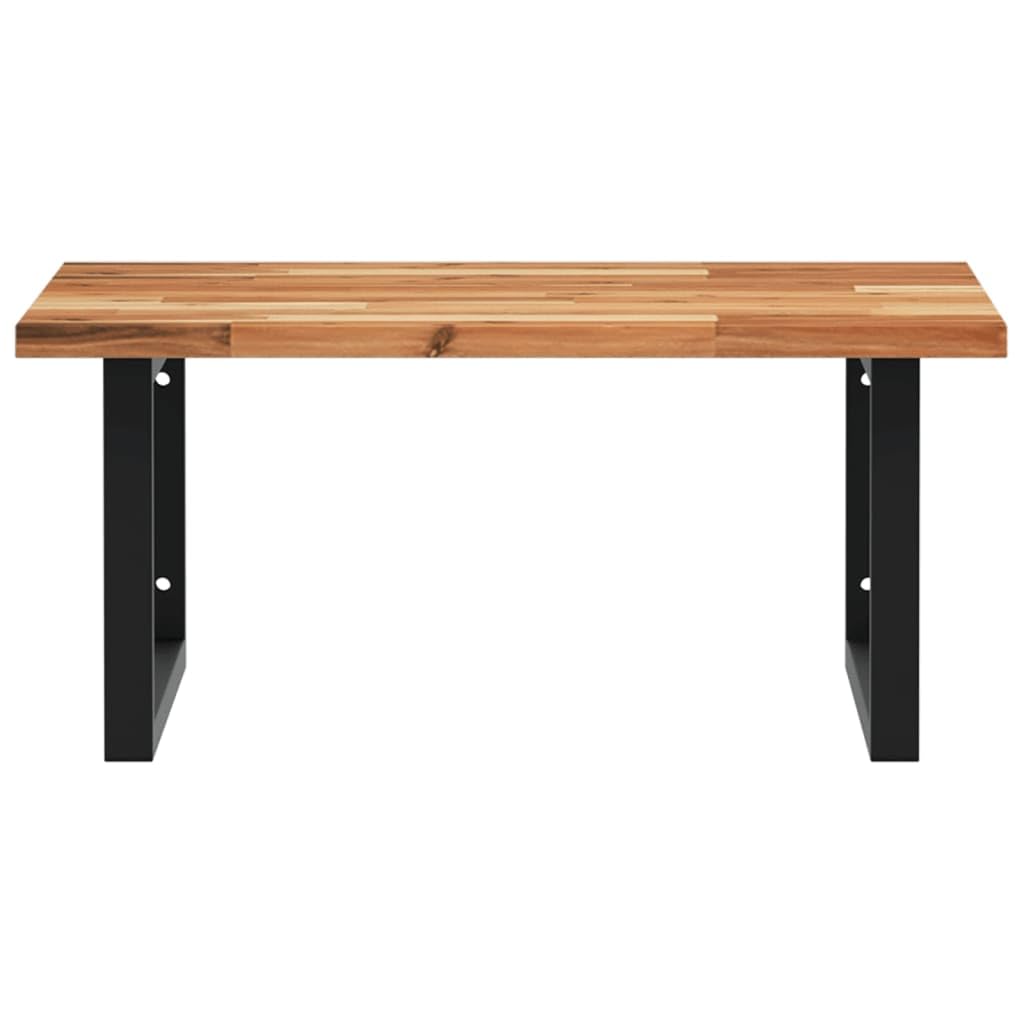 Scaffale da parete per lavandino, in legno di acacia, 60 x 60 cm