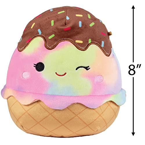 Squishmallows 8" Glady The Rainbow Ice Cream - Officially Licensed Kellytoy Plush - Collectible Soft & Squishy Stuffed Animal Toy - Add Glady To Your Squad - Gift For Kids, Girls & Boys - 8 Inch #TOP3