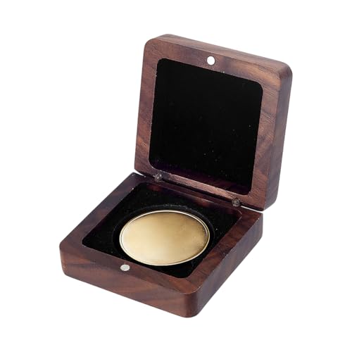 Caja para Moneda Decorativa con Base de Terciopelo Negra miniatura 1