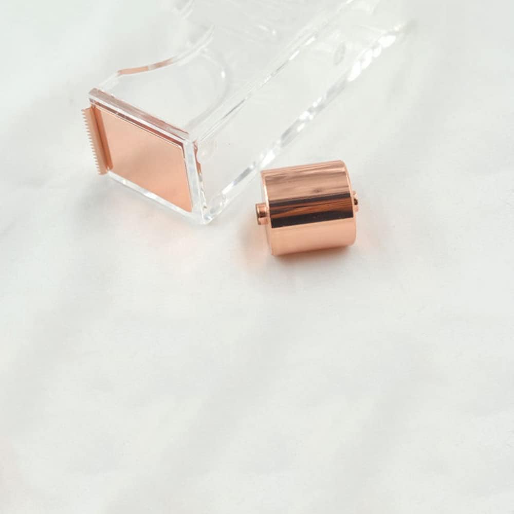 Tape Dispenser Clear Tape Dispenser Desk Acrylic Tape Seat Tape Holder Square Office Tape Dispenser Desktop with Tape Cutter Supplies Rose Gold : Office Products
