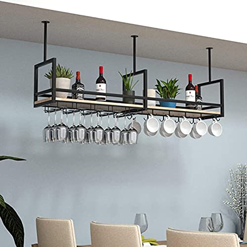 Porte-bouteilles de plafond en métal style vintage premium - 5