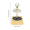 Solar Car Air Freshener, Rotating Ballerina Fragrance Diffuser, Long Lasting Scent Aromatherapy, Automatic Motion, Elegant Dashboard Decoration, Gold, Silver #1