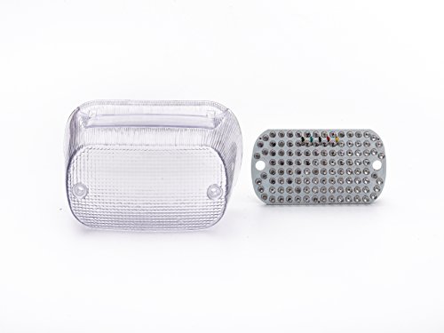 TOPZONE Compatible for Suzuki Motorcycle VL800 Intruder Volusia 2001;2002;2003;2004; LED Brake Tail light Rear Lamp Integrated Turn Signal Idicator (2. LED Taillight, Clear)