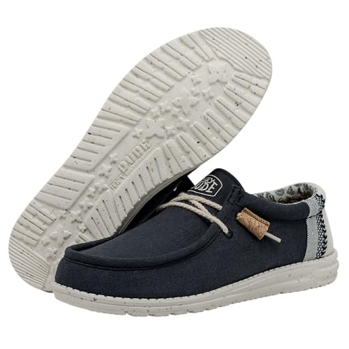 Image of HEYDUDE Men's Wally Linen | Men's Loafers | Men's Slip On Shoes | Comfortable & Light-Weight