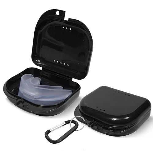 Retainer Case - Pack of 2 - Odorless Mouth Guard Case-Retainer Holder-Ventilated, Durable & Hygienic...