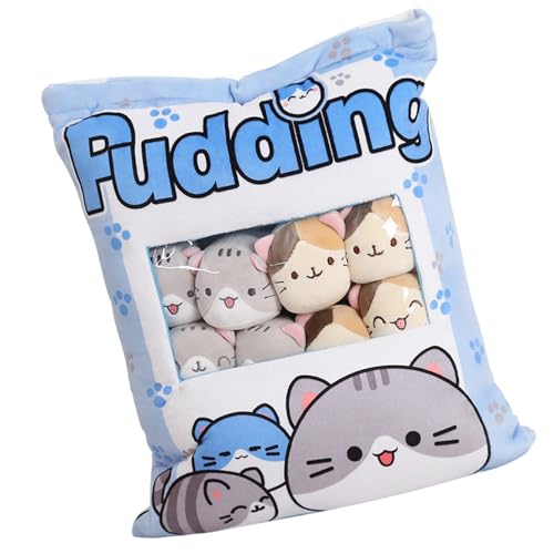 Jouet en peluche pour chat contenant 8 petites poupées amovibles, cadeau idéal dortoir