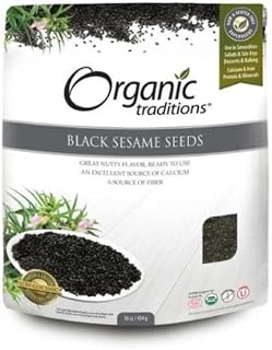 Black Sesame Seeds 454g -Raw Food Diet- Brand: Organic Traditions