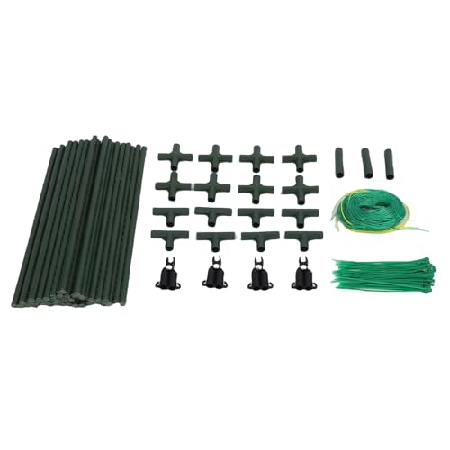 Support pour plantes de concombre anti-vent cadre en acier vert pour potager robuste - 2