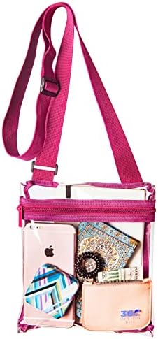 Clear Bag Stadium Approved Crossbody | Small Clear Bags for Women & Men to Stand Out in Style & Security at the Game, Event, Concert | Clear Crossbody Purses for Women - Stylish & Convenient
