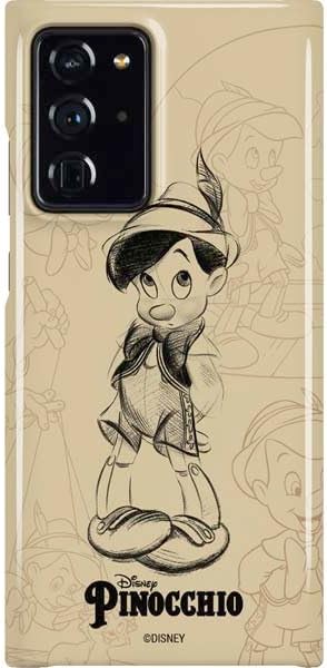 Skinit Lite Phone Case Compatible with Galaxy Note20 Ultra 5G - Officially Licensed Disney Pinocchio Sketches Portrait Design