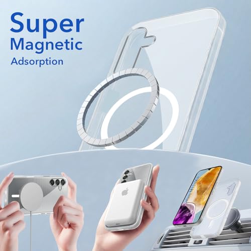 Image of Jkobi Lifetime Anti-Yellow MagSafe Compatible Clear Back Cover Case for Samsung Galaxy M15 5G (Sleek Hard Crystal | Shockproof and Camera Protection)