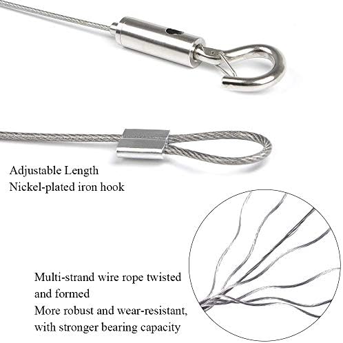 Picture Hanging Wire Heavy Duty KINDPMA 2pcs Mirror Chain 1.5 mm × 2 m Chain for Hanging Mirrors Stainless Steel Picture Chain Adjustable for Mirror Picture Light Lamp Hardware Hold Up to 30 KG