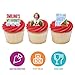 DecoPac Elf Smiling's My Favorite Festive Rings, Christmas Cupcake Decorations For Holiday Celebrations And Parties – 24 Pack