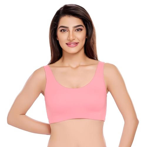 Image of juliet Non Padded Full Coverage Sports Bra for Women | Slip on Bra | Low Impact High Coverage Wireless Support Sports Bra JS 90
