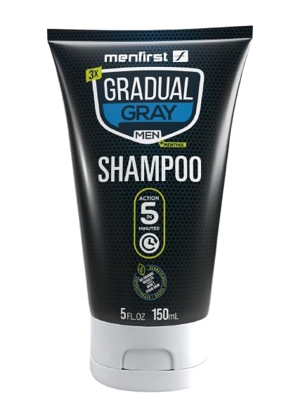 MENFIRST Gray Reducing Shampoo for Men – Hair Darkening Shampoo, Anti Grey Hair Color Restoring...