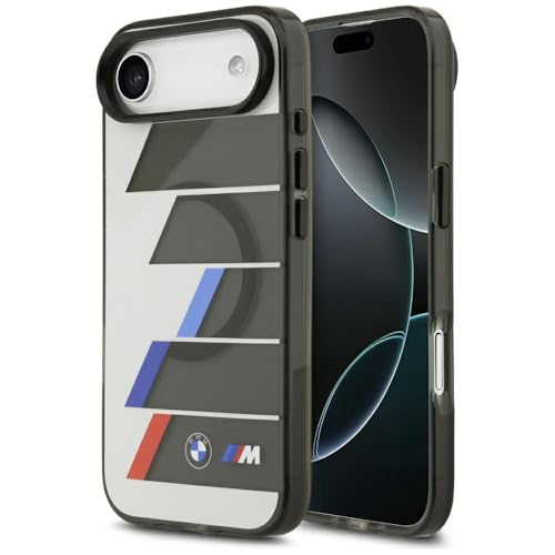 CG MOBILE BMW M IML Boutons métalliques Lignes tricolores Compatible avec MagSafe Coque pour iPhone Air (anthracite)
