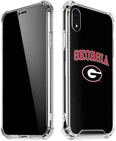 Skinit Clear Phone Case Compatible with iPhone XR - Officially Licensed University of Georgia Black Jersey Design