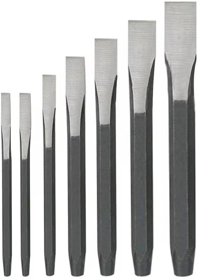 Cold Chisel Set, 1/4 To 7/8 in, Steel 7 Piece, 2AJA6-A