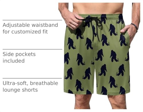 Image of Ekouaer Men's Pajama Shorts Soft Sleepwear Bottoms Pj Shorts with Pocket