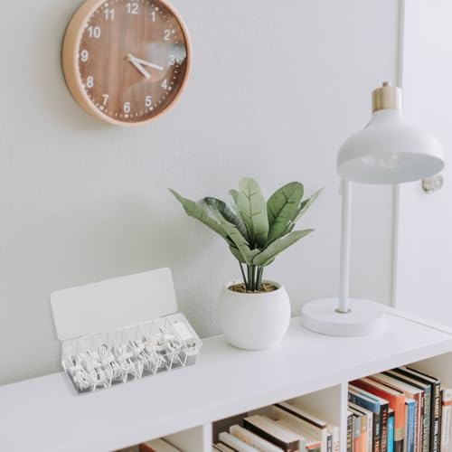 Caja organizadora de cables DOITOOL con compartimentos y cubierta para gestión de cables para escritorio, almacenamiento de cables de datos, auriculares y cables de alimentación, diseño para uso en oficina y hogar miniatura 4