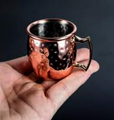 GRAINEX ENGINEER 2 Oz. Solid Copper Mini Moscow Mule Shot Mug - Image 3