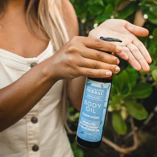 Clean Scent Body Oil, Body Oil For Men & Women, Dry Skin, Moisturizing Skin Oil, Eucalyptus & Lemongrass Essential Oils, Hydrating Massage Oil, Natural Skin Care #TOP2