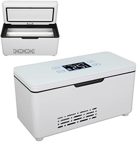 Gernie Portable Insulin Cooler Refrigerated Box LCD Display Insulin Cooler Case Reefer Car Small Refrigerator Mini Cold Boxes Drug Reefer Medicine Refrigerator Adjustable Temper