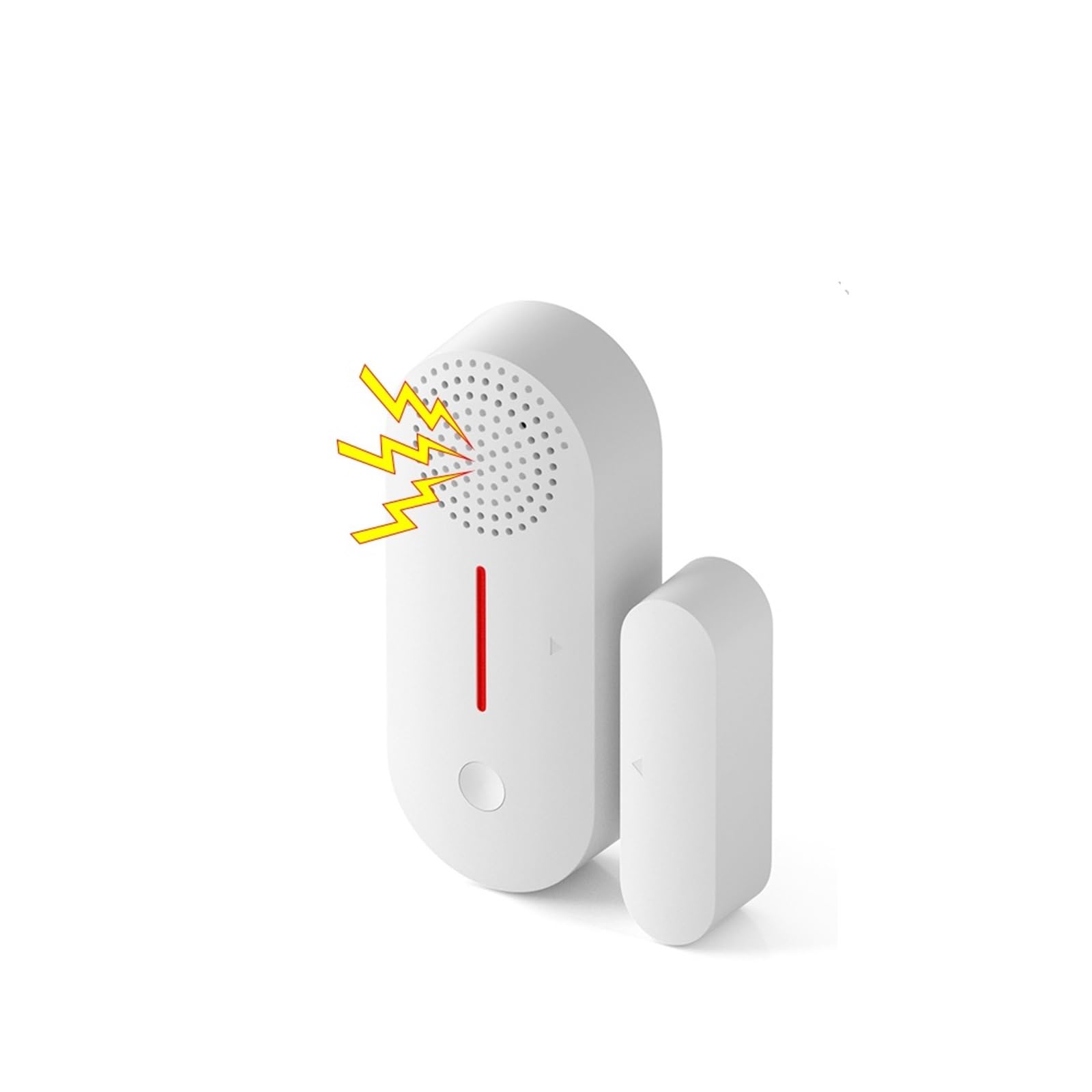 Tuya-Sensor de ventana de puerta con, Detector de apertura de puerta, alarma de sonido, brazo temporizado, desarmar, protección de seguridad inteligente for el hogar, aplicación(Sound and light)