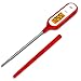 Produktbild HLONGG Fleischthermometer, digital Instant lesen Fleischthermometer Nahrungsmittelthermometer ultraschnelle Zuckerthermometer Küche Kochen Grill-Raucher Ofentemperatur backen,Rot