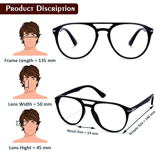 Roshfort Blue Light Blocking Glasses, Computer Reading/Gaming/TV/Phones Glasses for Women Men,Anti Eyestrain & UV Glare (B-1, Black) - Image 3