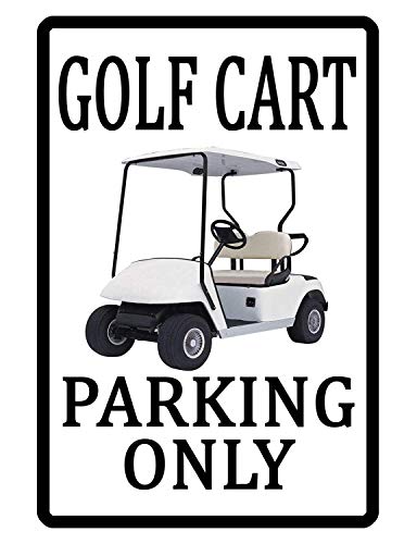 Golf Cart Parking Only �ϋv�� �ό� �J�X�^�� �T�C�� �A���~���^���T�C�� ���ϋv �u���L�Ŕ� �����Ŕ�