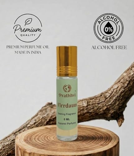 Image of Jannatul Firrdauus Attar Roll-On Perfume Oil 8 ml | Alcohol Free | Long Lasting Rich Fragrance | Men & Women | Pocket Size Travel Friendly Roll On | Daily Wear