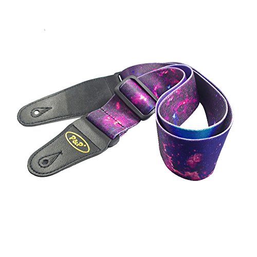 Bestgle Adjustable Guitar Strap Starry Sky Pattern Shoulder Strap For Electric Acoustic Guitar Bass #TOP4