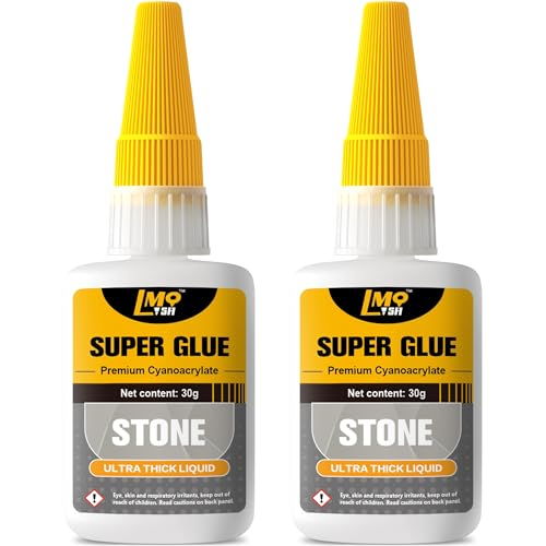 Stone Super Glue Liquid, Clear Instant Cyanoacrylate Adhesive for Stone