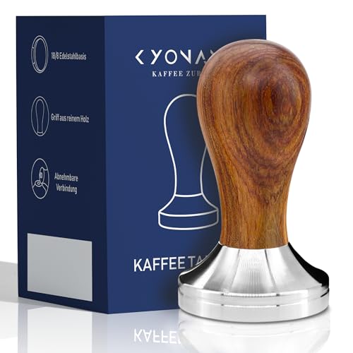 KYONANO 51mm Espresso Tamper with Wood Handle