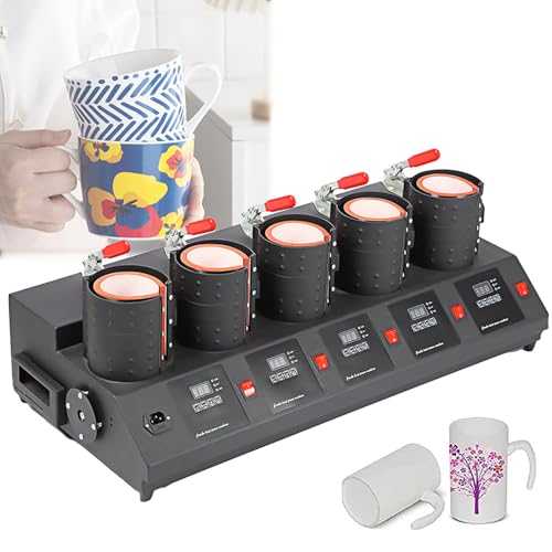 Máquina Termofijadora para Tazas 5 en 1 con Pantalla LCD